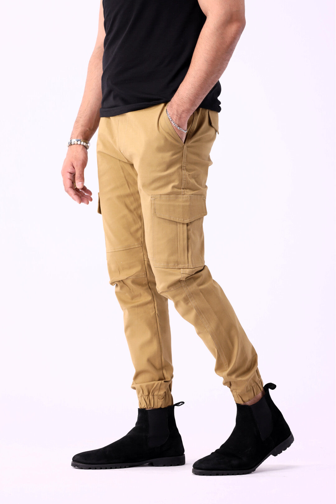 Kid's six-pocket cargo pants (Olive) Details | ASR world Fashion